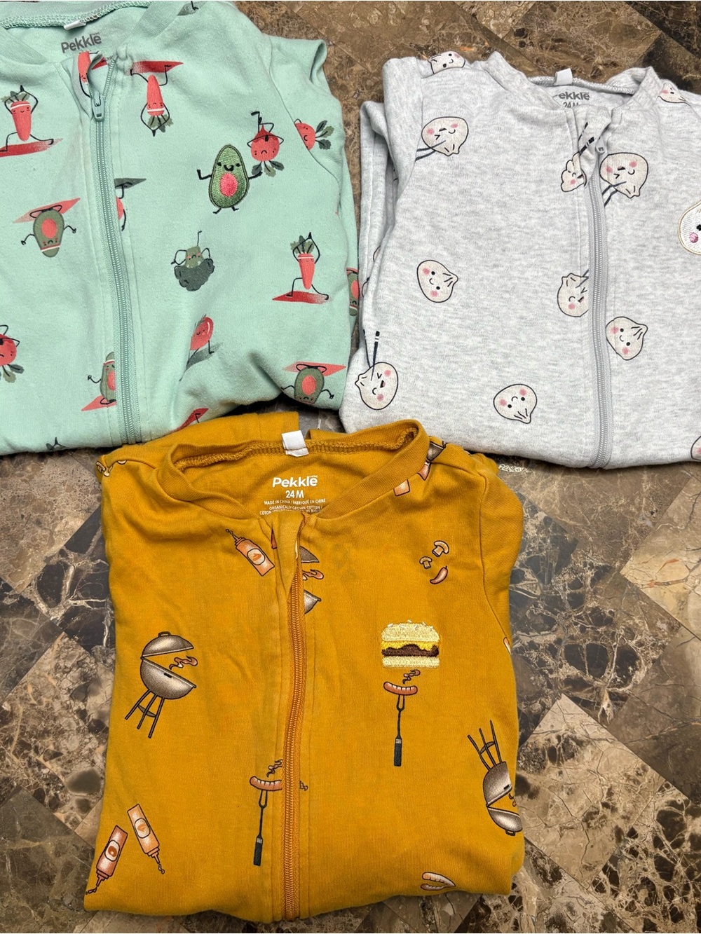 Pekkle bundles of 3 pajamas 24 months